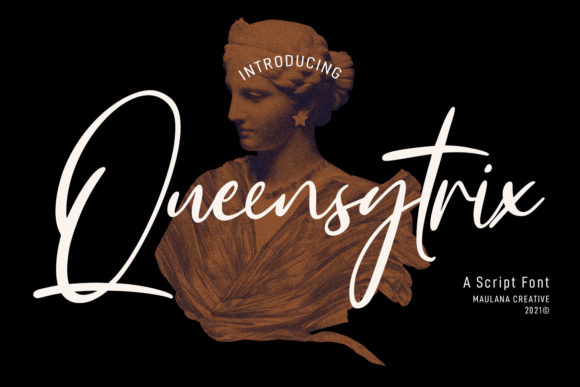 Queensytrix Signature Script: A Playful Script Font for Creative Projects